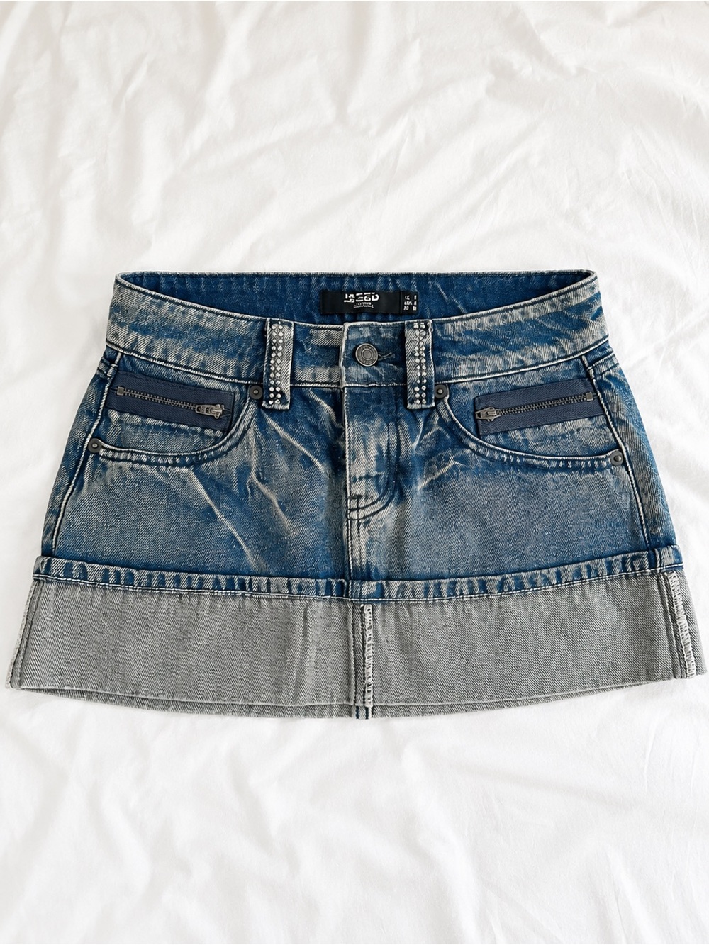 Jaded London Mini Skirt. Alexis Diamante Rhinestone